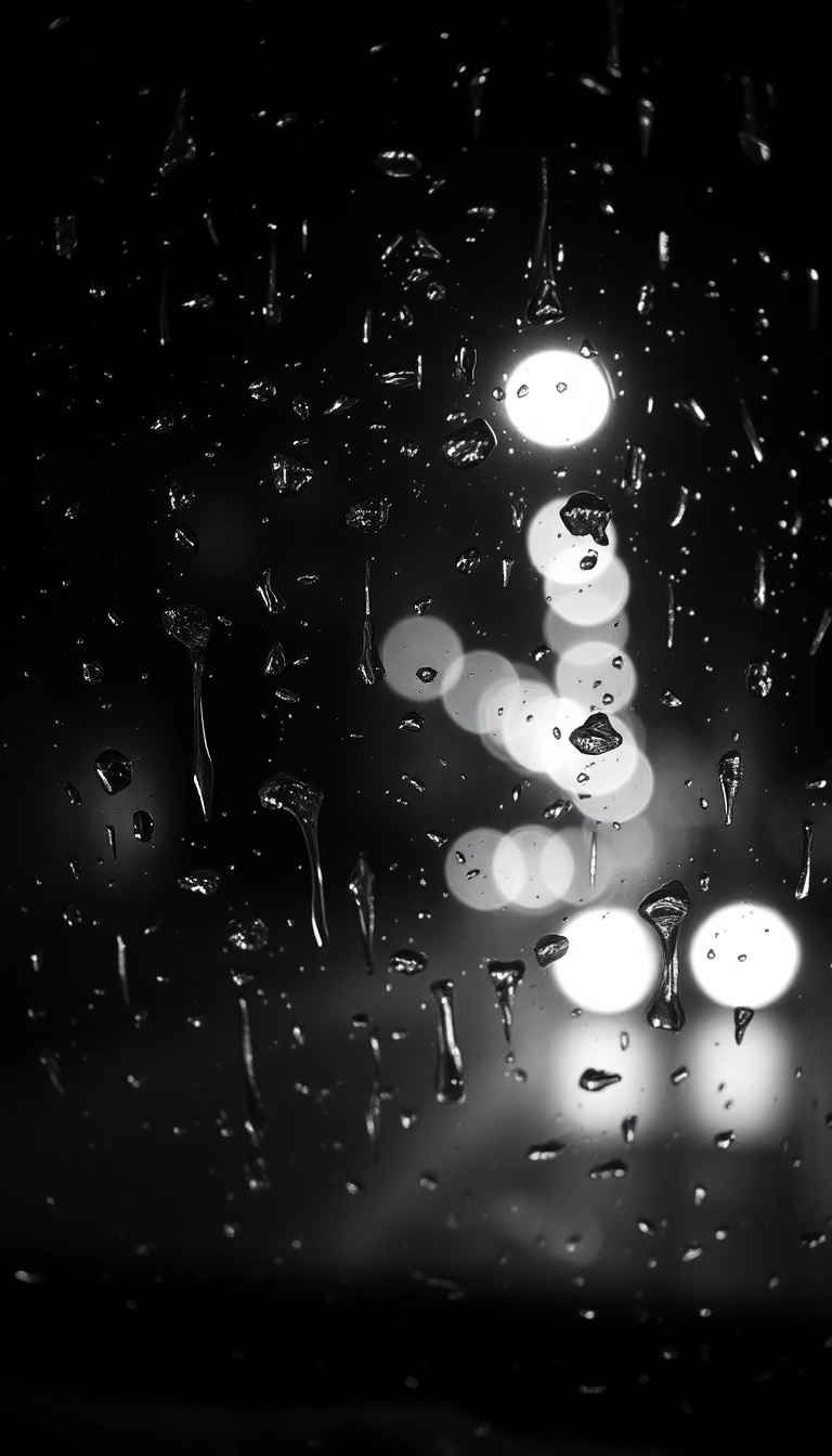 iPhone Exclusive Night Car Rain Aesthetic Background Copyright-Free Stock Photo
